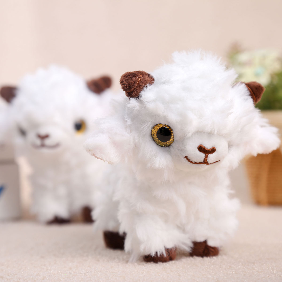 WehaoPlush Realistic Lamb Mini Plush Keychain - Image 6