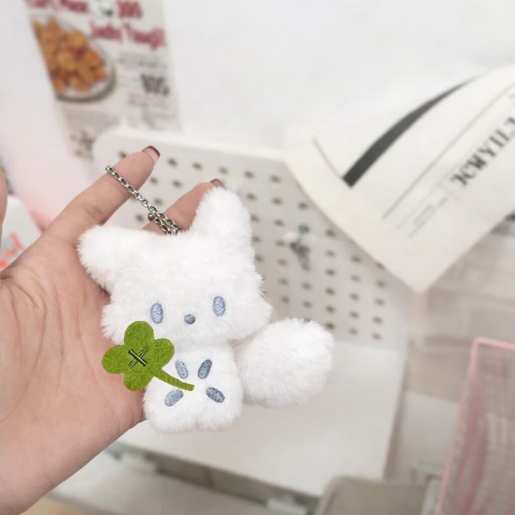 WehaoPlush Four-Leaf Clover Fox Plush Charm - 图片 3