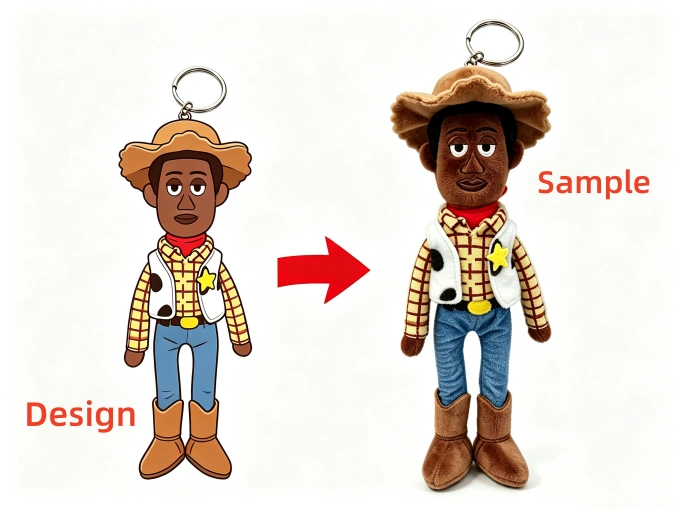 character plush keychain