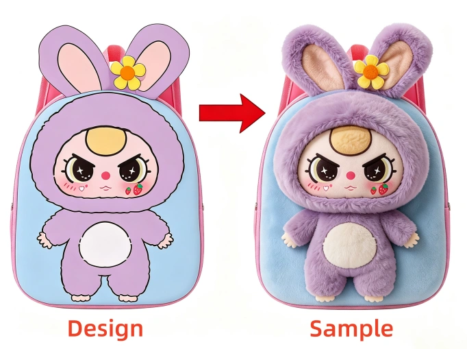 custom Mini plush backpack