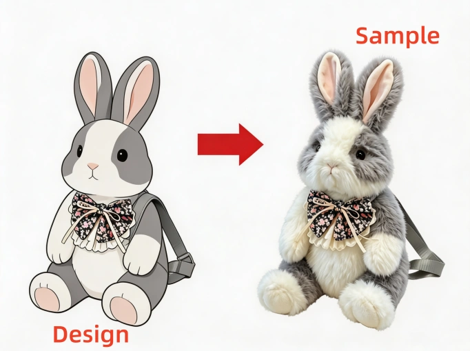 Custom Plush animal backpack