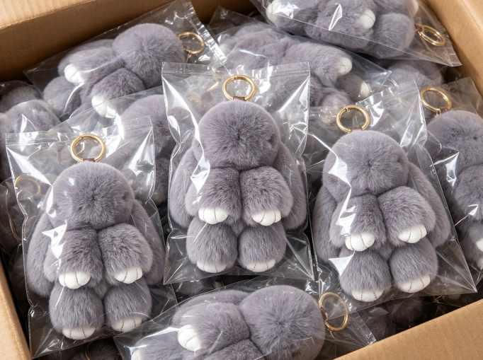 plush bunny keychain